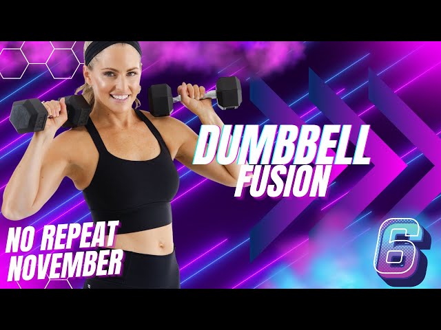 30 Minute FULL BODY WORKOUT WITH DUMBBELLS No Repeat Dumbbell Fusion (No Repeat Day #6)