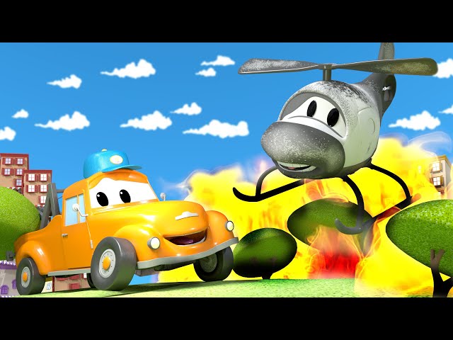 Hector the Helicopter save the day ! - Tom the Tow Truck's Car Wash | Cars cartoons for kids