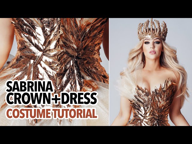 Sabrina crown and gold dress cosplay tutorial