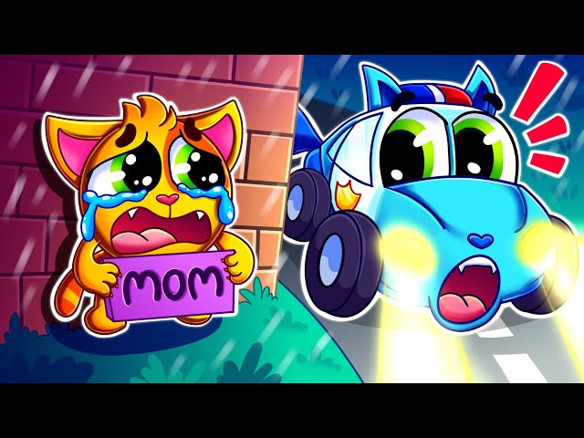 Police Officer and Police Car Song 🚓 Baby Cat Got Lost! 😿 Kids Songs by Baby Cars