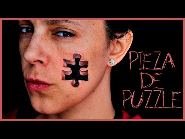 Pieza de puzzle en la cara, ilusiones ópticas  | Silvia Quiros
