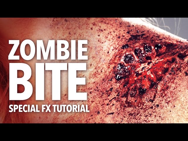 Zombie bite halloween makeup tutorial