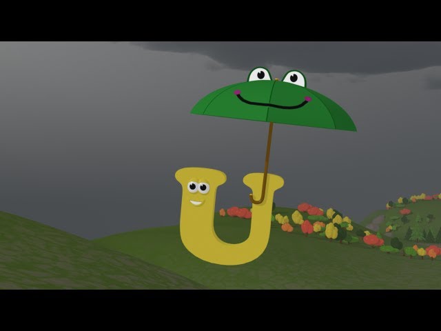The Umbrellas help the Letters stay dry! (Learn about the letter U with Shawn the Train)