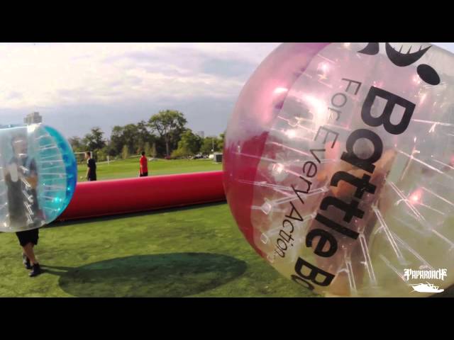 Papa Roach playing bubble soccer in Chicago