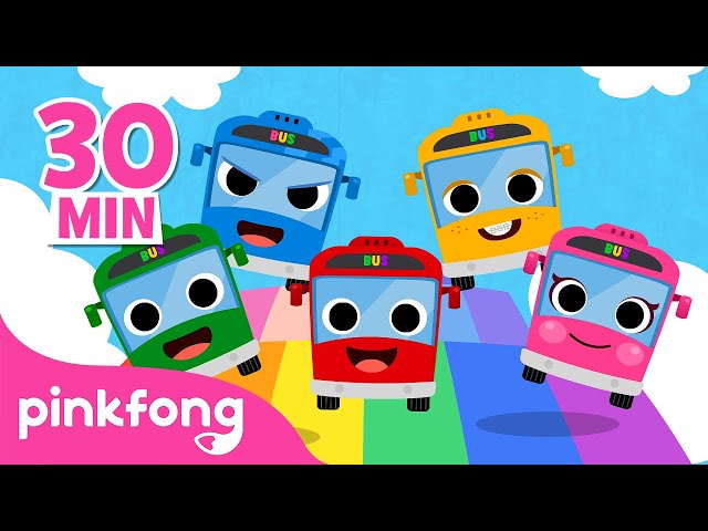 🚗 🚓 🚌 Baby Car, Police Car, Shark Bus + More | Car song compilation | Pinkfong Kids Song