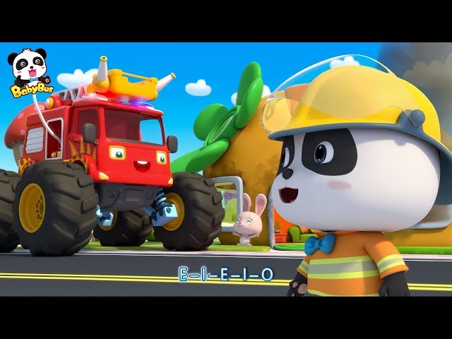 Fire Truck with a Long Hose | Firefighter Song | Nursery Rhymes | Kids Songs | Baby Cartoon |BabyBus