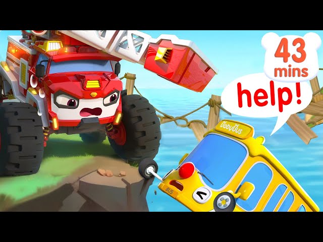 🚌Little Bus Rescue Mission | Wheels on the Bus | Car Cartoon | Nursery Rhymes & Kids Songs | BabyBus