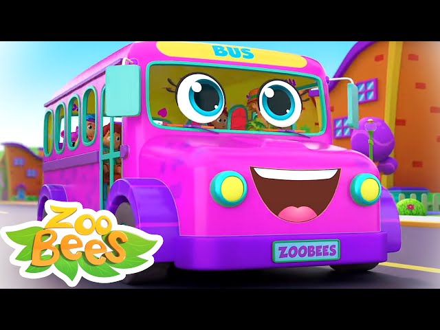 Wheels On The Bus | School Bus Song | Nursery Rhymes and Kids Songs with Zoobees | Baby Rhymes