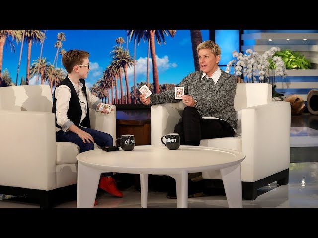 Kid Magician Aidan McCann Stuns Ellen with an Invisible Card Trick