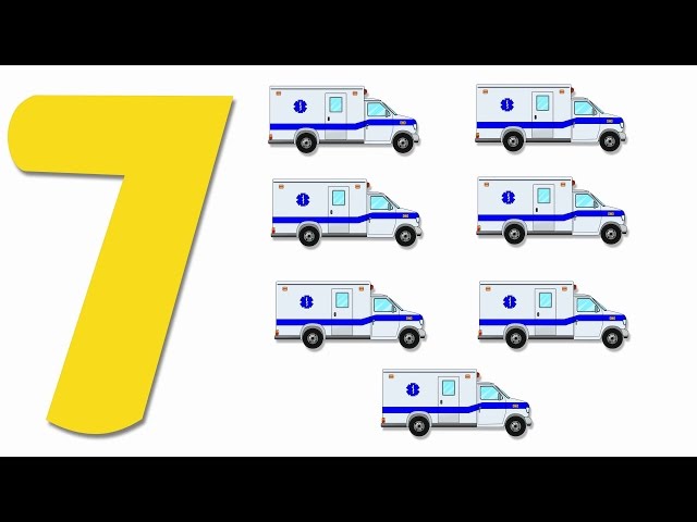 Ambulances Numbers | Learn numbers from 1 to 7 | Number Song