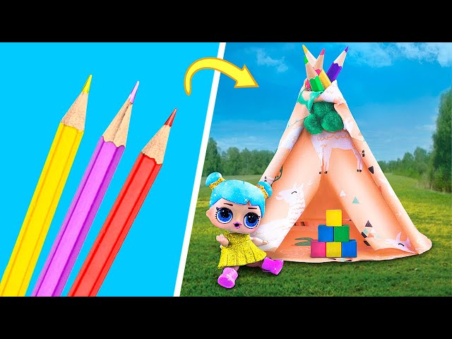 Never Too Old for Dolls! 10 DIY LOL and Barbie Furniture out of School Supplies