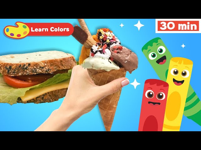 Color Crew Magic | Educational Video | Ice Cream, Sandwich & More | Learn Colors | Drawing For Kids
