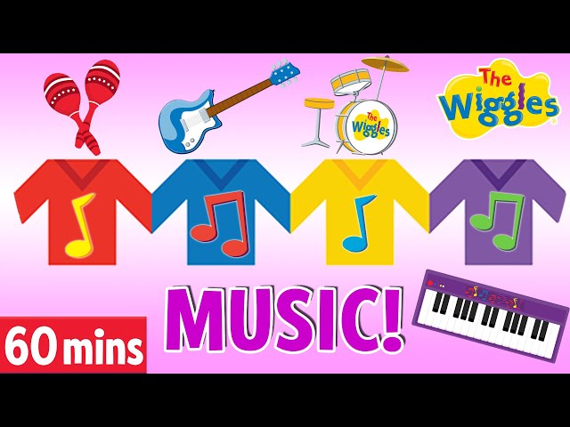 One Hour of Music with The Wiggles! 🎸 Kids Songs with Piano, Drums, Guitar and Musical Instruments