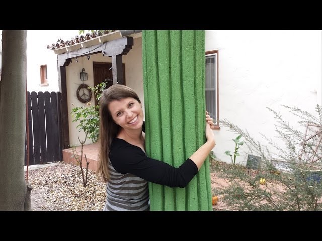 DIY Themed Decorations - Carving Styrofoam Props & Making A Saguaro Cactus