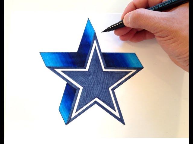 How to Draw the Dallas Cowboys Logo in 3D