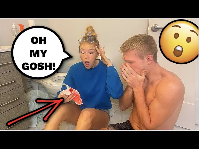 PERIOD PRANK ON BOYFRIEND!! *CUTE REACTION*