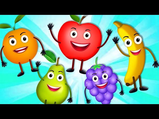 Five Cute Fruits Jumping On The Bed +  More Nursery Rhymes For Children By Kent The Elephant