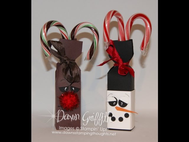 Rudolph Candy Cane Box Envelope Punch Board with Dawn