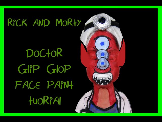 Rick and Morty Dr. Glip Glop Face Paint Halloween Makeup Tutorial Transformation SmashinBeauty