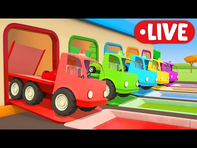 🔵Helper Cars for kids 🔴 Cartoons ONLINE 24/7 - Learn vehicles for kids.