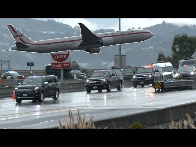 Planes and motorcades of delegates leaving San Francisco after APEC 🚔 ✈️ 🌏