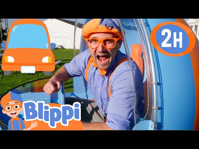 Blippi Drives Around the AWESOME new Blippi-Mobile! | 2 HOURS OF BLIPPI VEHICLE VIDEOS FOR KIDS!