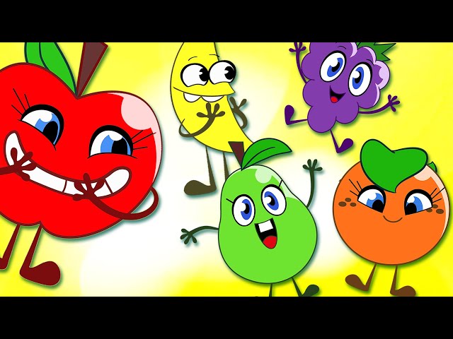 Five Little Cute Fruits Song | Learn Fruits | HooplaKidz Nursery Rhymes