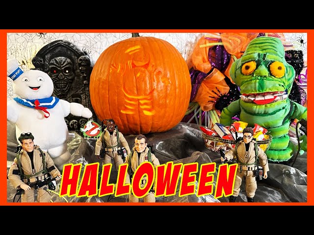 Halloween ghostbusters Pumpkin decoration Staypuft Marshmallow man
