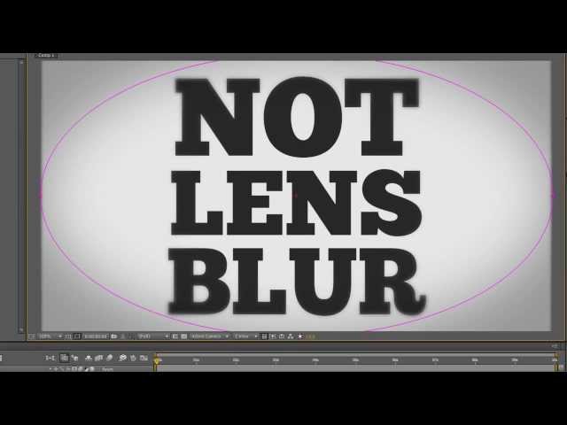 After Effects Quick Tip - Lens Blur Cheat