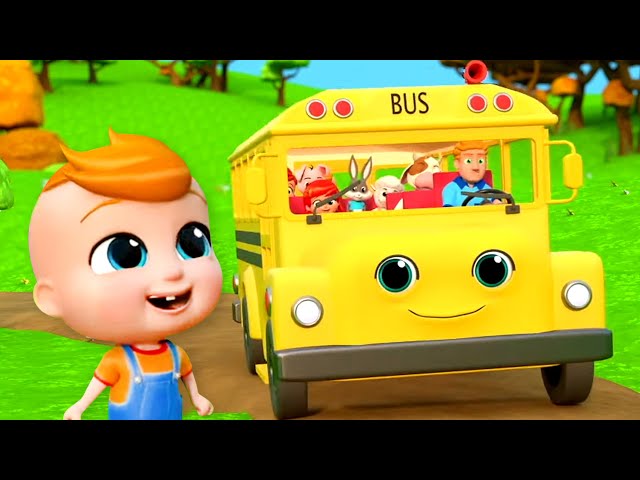 Wheels On The Bus Go Round And Round, Nursery Rhymes and Kindergarten Songs