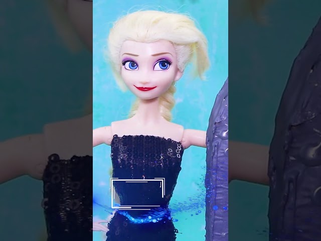 Elsa Makeover / Dark DIYs for Dolls #shorts