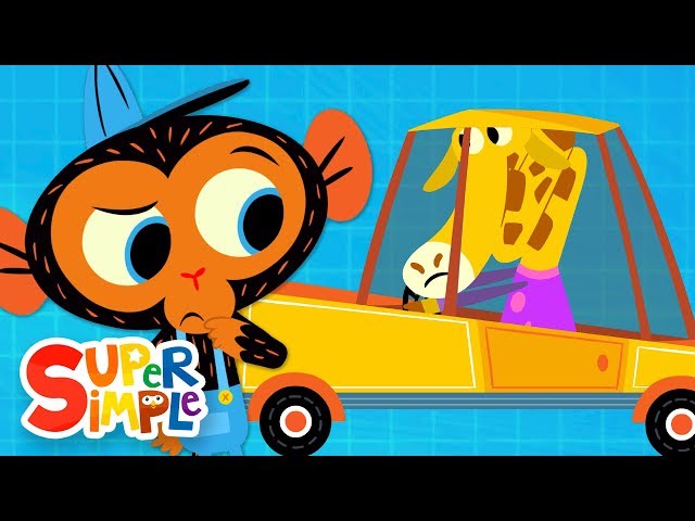 Mr. Giraffe's Car Is Too Small! | Cartoon For Kids
