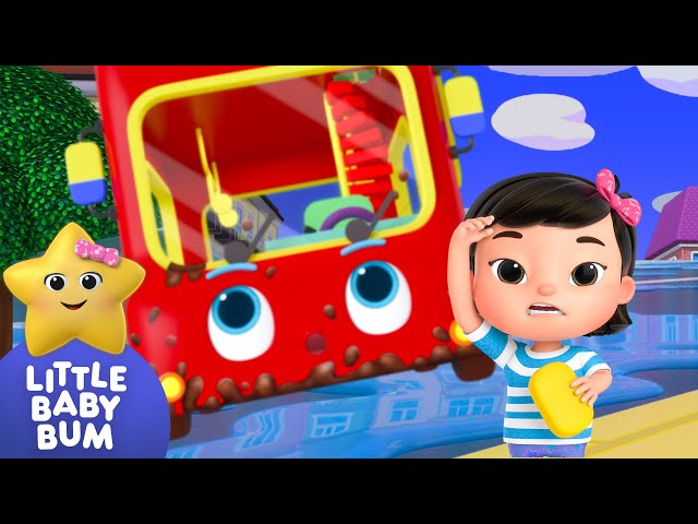 Bus Wash Song, Giraffe Bus Driver⭐ Mia's Play Time! LittleBabyBum - Nursery Rhymes for Babies | LBB