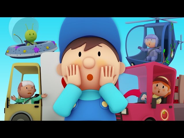 CAR WASH CARTOONS ★ Garbage Truck, Fire Truck, Helicopter & More!