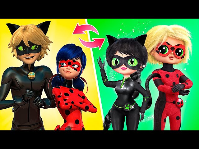 Ladybug and Cat Noir: Superpower Swap! 28 LOL OMG DIYs