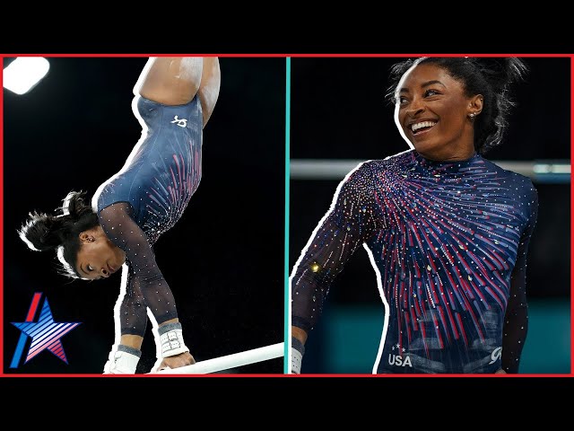 See Simone Biles NAIL Paris Olympics Practice Routines From Every Angle