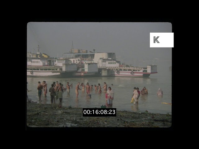 Washing in the River, 1980s Bombay, India in HD