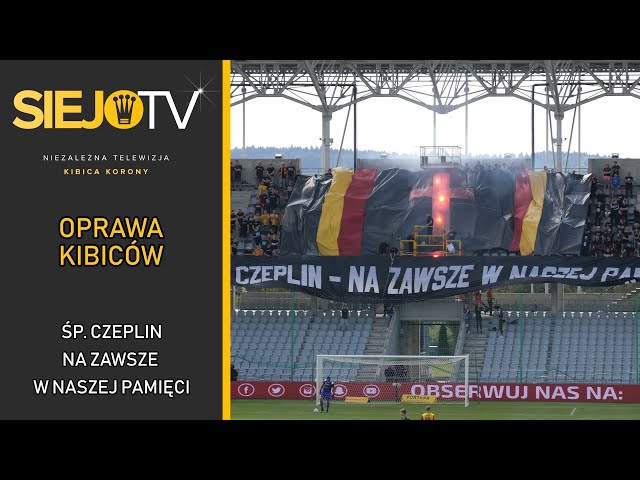 Oprawa "ŚP. Czeplin - na zawsze w naszej pamięci" | Korona Kielce - GKS Jastrzębie (05.09.2020 r.)