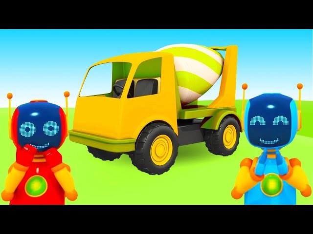 Construction vehicles cartoons for kids - Leo the truck & Mixer Truck for kids.