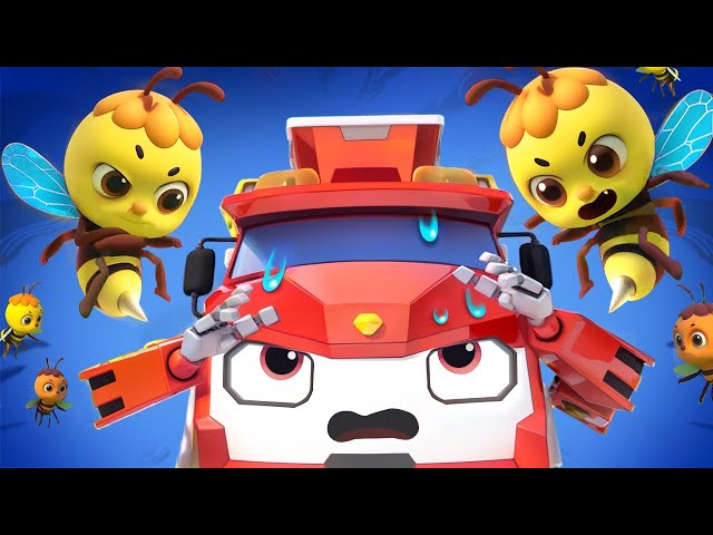 Fire Truck VS Bumblebee🐝| Buzz Buzz! | Monster Truck | Kids Songs | Kids Cartoon | BabyBus