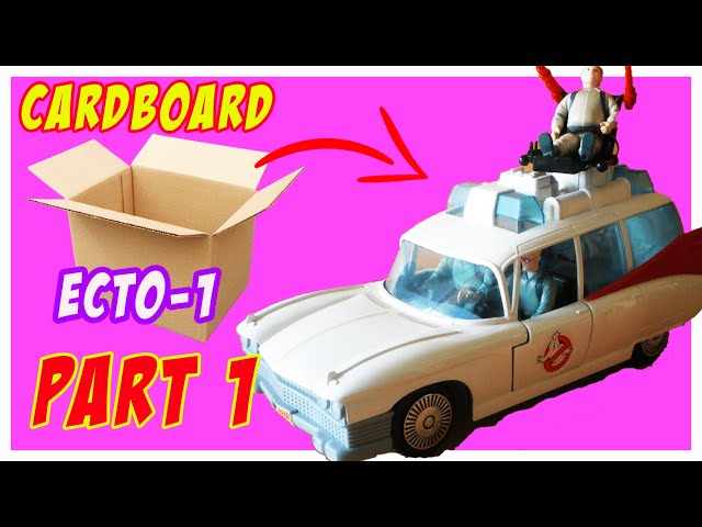 Part 1- I turned a cardboard box into a Ghostbusters Ecto 1 Mego size ! DIY action figure craft