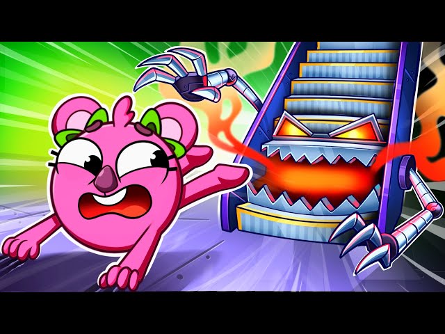 Escalator Safety Song | Educational Kids Songs 😻🐨🐰🦁 And Nursery Rhymes by Baby Zoo