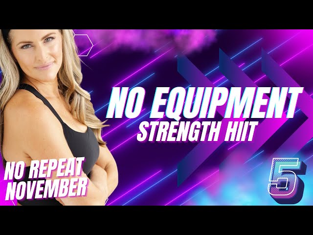 30 Minute FULL BODY No Equipment Strength HIIT Workout (NO REPEAT DAY#5)
