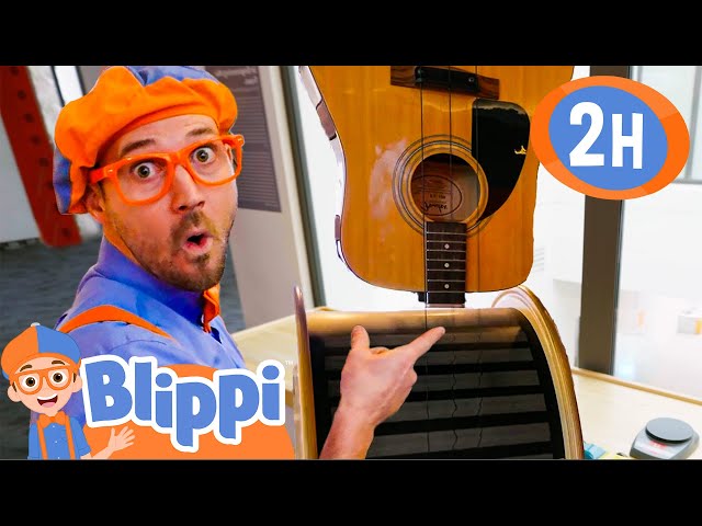 Blippi Visits the Music Museum! | 2 HOURS OF BLIPPI TOYS! | Educational Videos for Kids