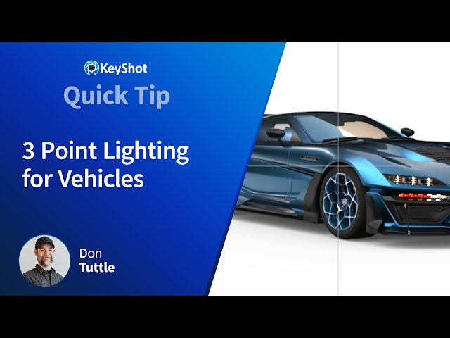 KeyShot Quick Tip - 3 Point Lighting for Vehicles