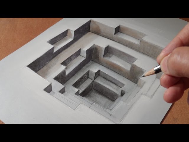 How To Create A 3d Illusion Of A Hole - Trick Art Trompe-l'oeil