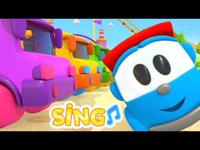 The Wheels On The Bus songs for kids & more nursery rhymes. Sing with Leo! Cartoons for babies.
