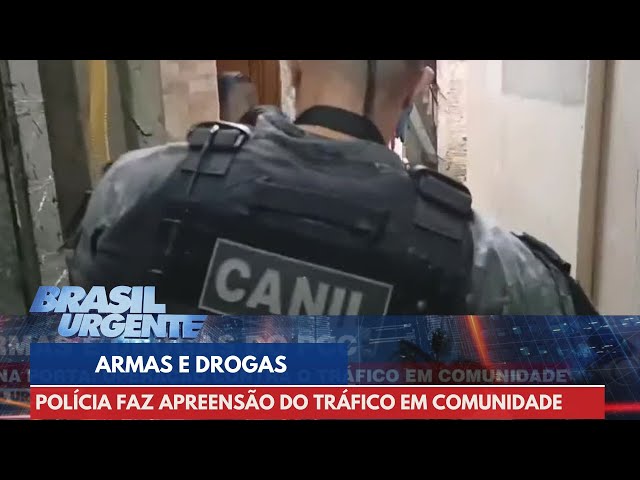 Operação em comunidade apreende armas e drogas do PCC | Brasil Urgente