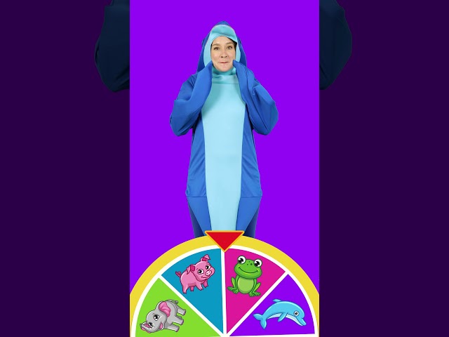 Spin the magic Wheel of Animals! 🐷🐬🐘 What will Alyssa be next? #shorts #kidsvideos #toddlers