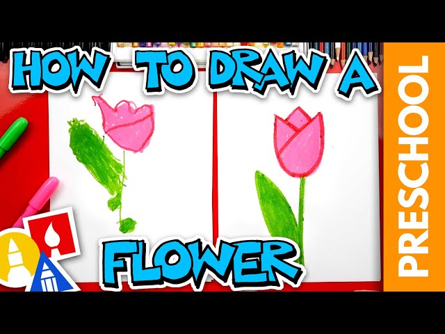 How To Draw A Flower (Tulip)- Preschool